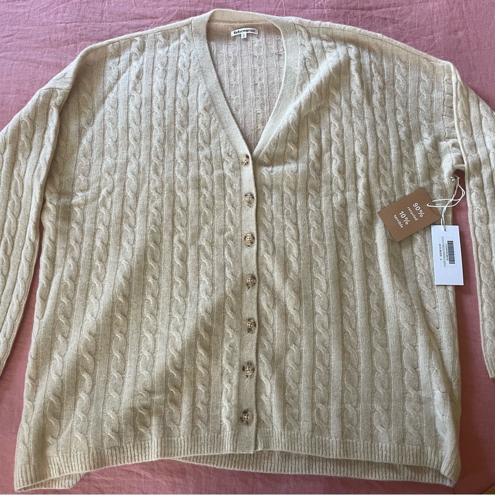 Reformation soft, cashmere, oversized cardigan NWT